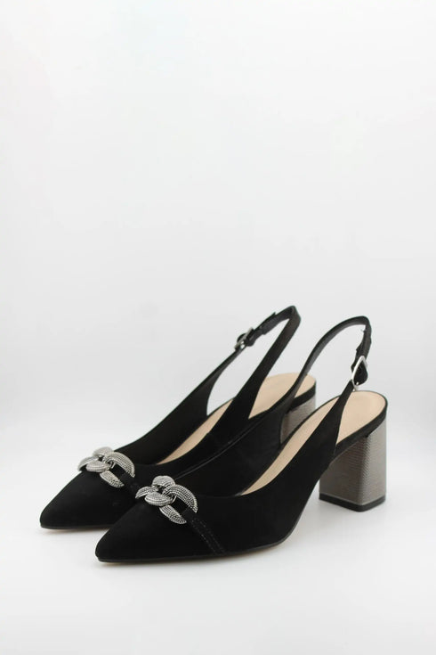 Capelli Rossi Slingback Block Heel Pointed Pumps